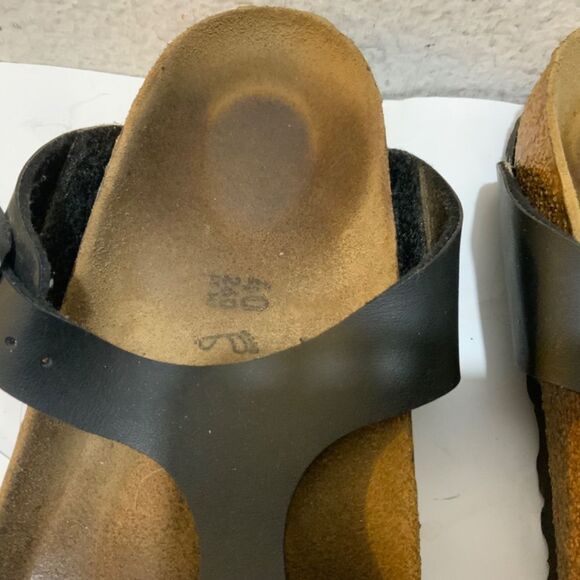 Birkenstock Gizeh Birko-flor flip-flop thong sandals 40 9 black - Picture 3 of 10